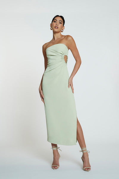 Selena Strapless Dress - Avocado – BY ...